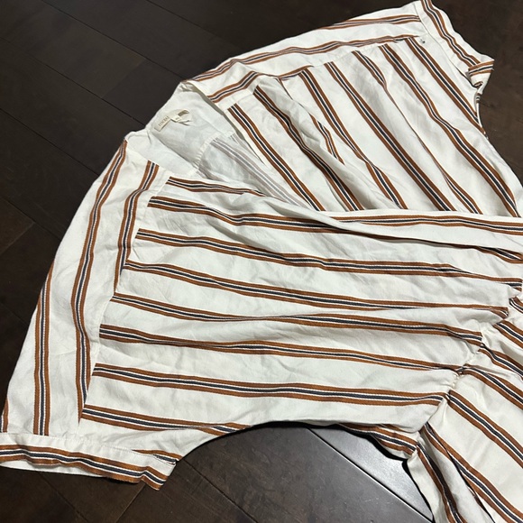 Maje Pieni wrap-effect striped twill jumpsuit - Size 40/US 8 - Picture 6 of 14